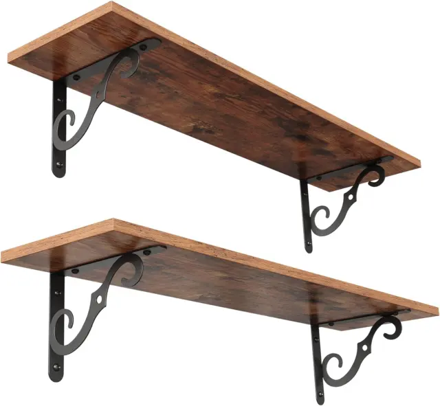 Long Wall Shelves,31.5 Inch Large Floating Shelves for Home Decor Set of 2, Wide