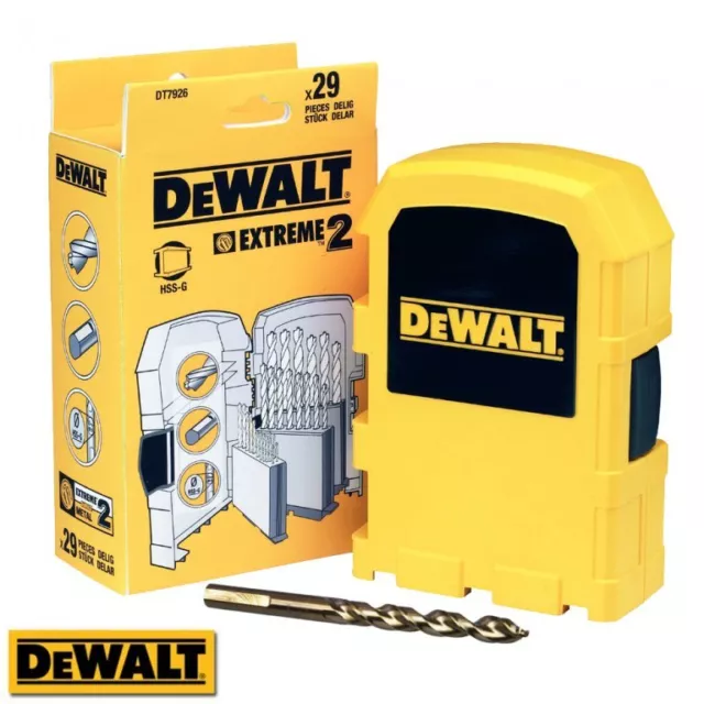 DeWalt DT7926XJ Extreme 2 HSS G Metal Drill Bit Set - 29 Pieces 2