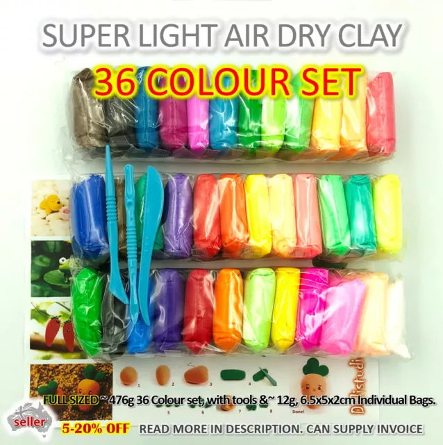 AIR DRY CLAY LARGE REFILL Soft Clay Super Light Modeling Air Clay Craft  AUSSIE