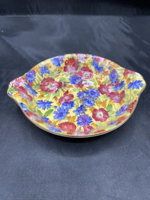 Vtg Royal Winton Grimwades Royalty Chintz Trinket Dish Floral England