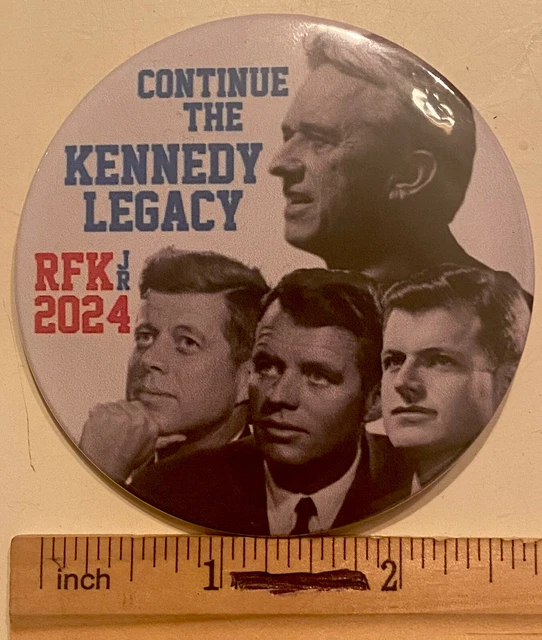 LARGE 3” ROBERT F. Kennedy Jr President 2024 Pinback Button Political