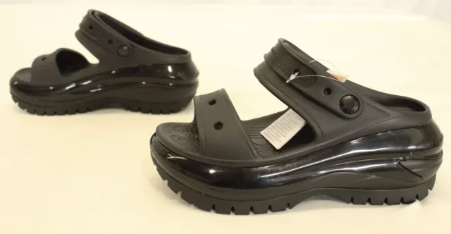 Crocs Unisex Adult's Classic Mega Crush Sandals AH4 Black 207989 Size US:m5/w7