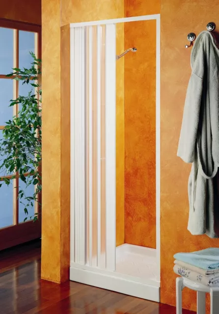 Porta box doccia a nicchia da parete in Pvc a soffietto da 1 lato su misura