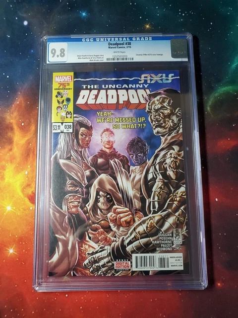 Deadpool #38 Cgc 9.8 Graded 2015 Marvel Comics Mark Brooks X-Men Homage Cover