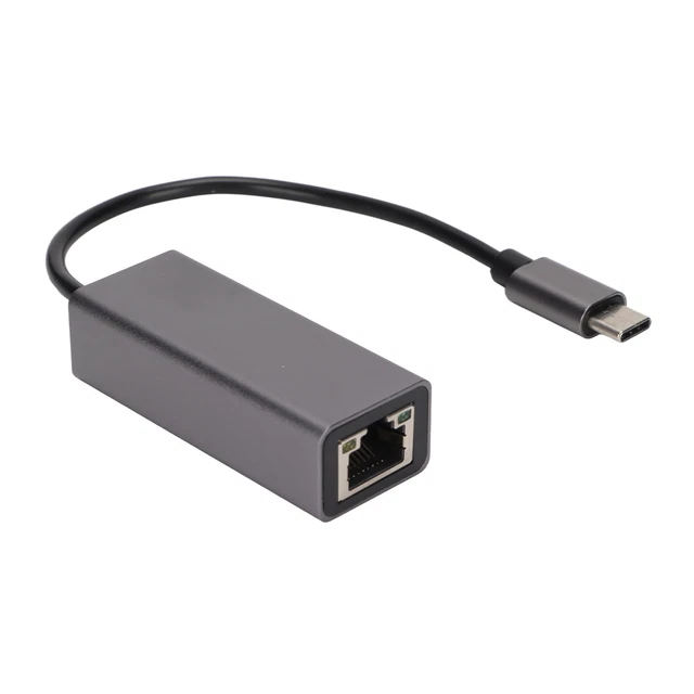 Usb Cto Rj45 Data ETHERNET ADAPTER USB C To RJ45 Ethernet Grey Stable Transmission Type C ...
