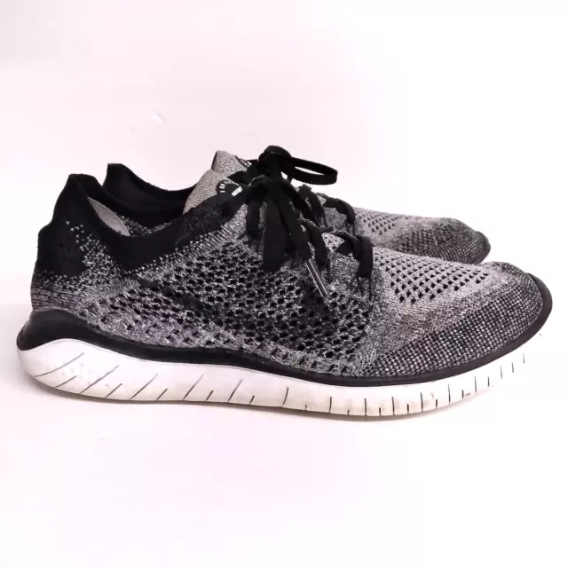 Nike Free RN Run Flyknit Athletic Oreo Shoes Sneakers Women's Size 8.5