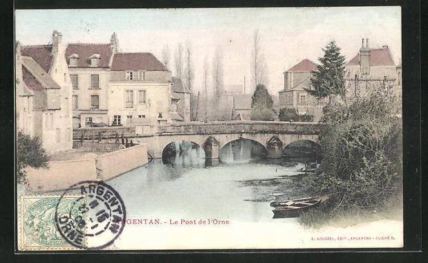 CPA Argentan, Le Pont de l'Orne 1906