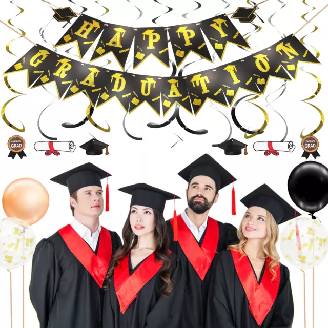 Photo Accessories Balloons 21pcs For School Home Glitter Graduation Hat 3