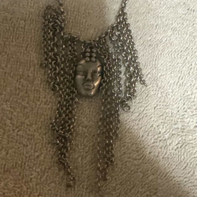 THIERRY MUGLER Vintage Rare Mask Necklace 3