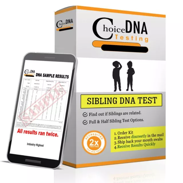 Choice DNA Full or Half Sibling DNA Test Home Kit Sibling DNA Testing Kit wit...