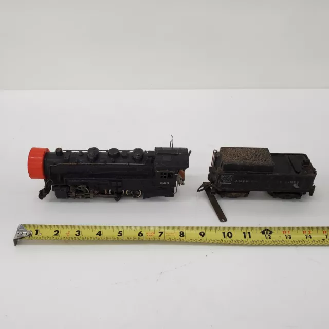 American Flyer 343 1950's S Gauge 0-8-0 Switcher Steam Engine Gilbert Locomotive