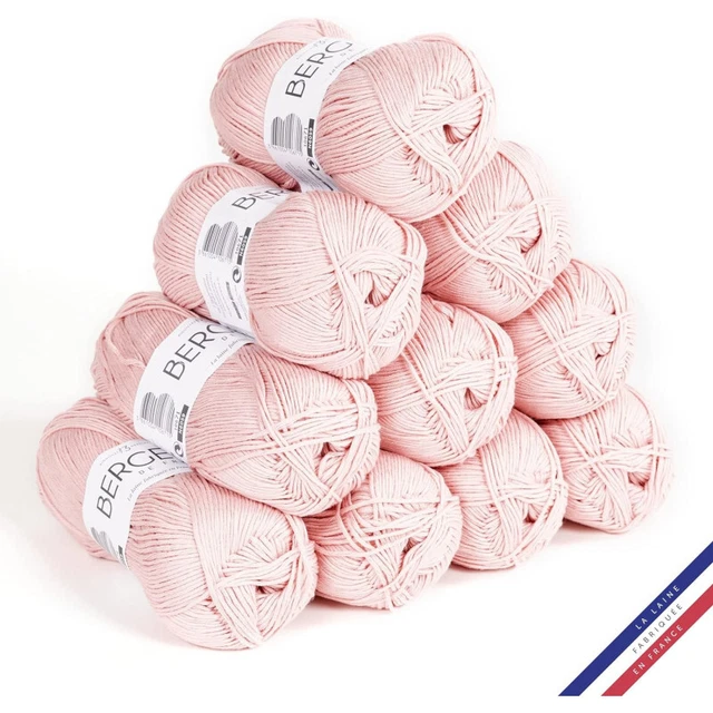 Pelote De Laine Phildar Balthazar Blush - Mélange Acrylique, Alpaga, Laine - Rose - Aiguille N°8 - Neuve