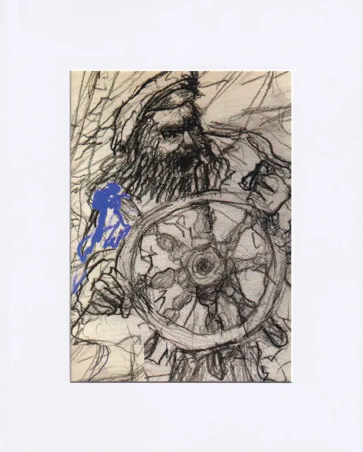 8X10" Matted Print Art Picture by Grateful Dead Jerry Garcia: Sailor.
