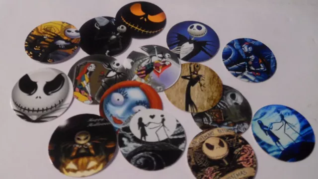 Pre Cut One Inch Bottle Cap Images NIGHTMARE BEFORE CHRISTMAS Free Shipping