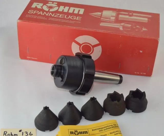 ROHM Constant Face Driver 4MT Lathe Center 4 Morse Taper hydraulic COA #4 Morse ROHM Constant Face Driver 4MT Lathe Center 4 Morse Taper hydraulic COA #4 Morse