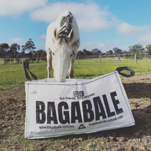 Heavy Duty Haybag. Full Hay Bale Bag. Waterproof For Horses Stable Show Camping