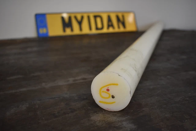 50mm x 1000mm ACETAL Rod Natural White Engineering Plastic Billet Round Bar (6)
