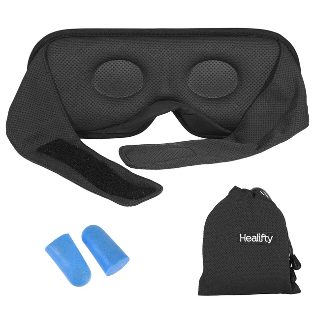 Masque de couchage 3D Healifty pour femmes Hommes Couvre-tache Nightfold Bandes