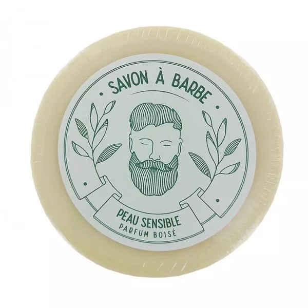 Savon pour la barbe peau sensible parfum Boisé 80 g