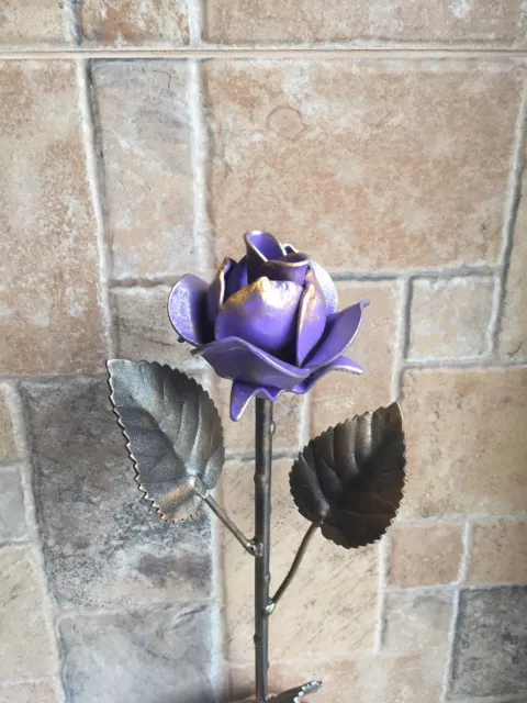 Metal Rose 6th Anniversary Iron Hand Forged Decor