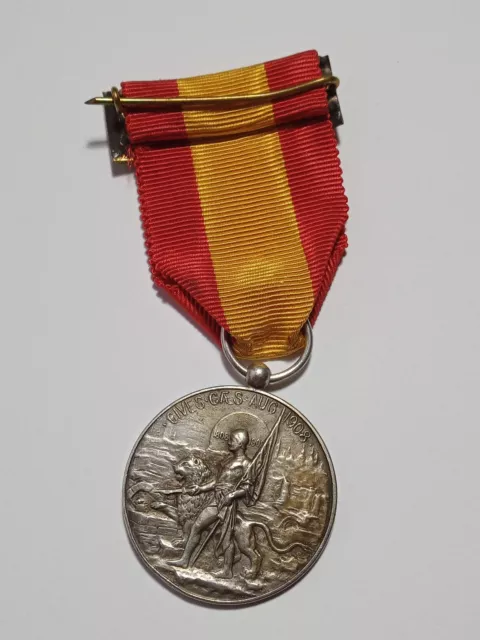 Medalla. General Palafox  Conmemorativa 1808/1908  Sitio Zaragoza  Plata 2