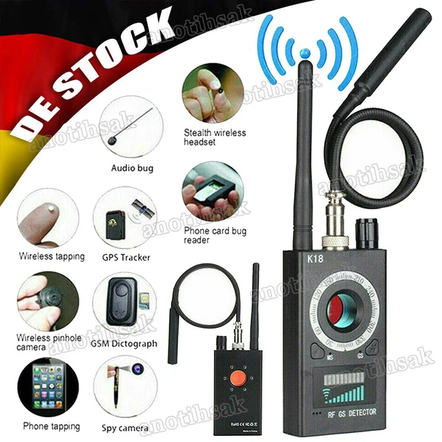 Rilevatore cimici rilevatore di segnali rilevatore di bug GPS spy finder telecamera RF nascosta nuovo