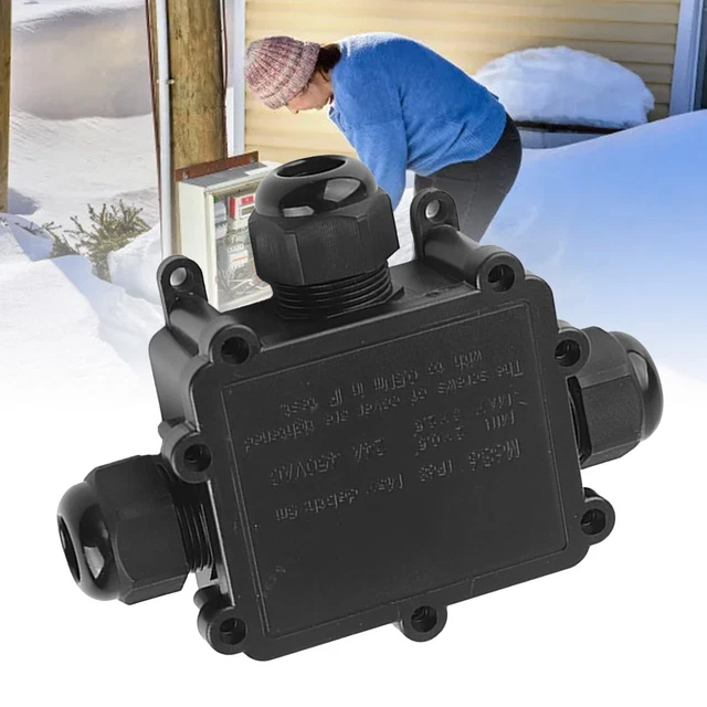 IP68 PLASTIC WATERPROOF Junction Box M686 Outdoor Cable 3-Way ...