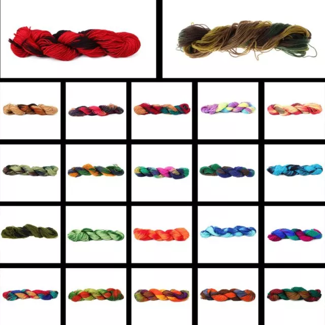 50g Hand-woven Rainbow Colorful Segment Dyed Acrylic polyester Knitting Yarn