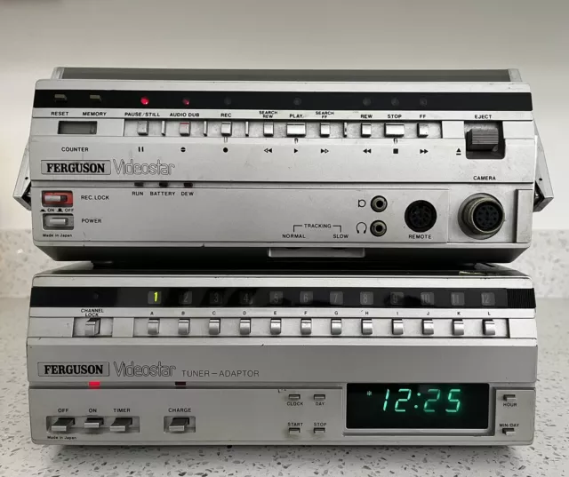Ferguson Videostar Tuner-Adapter 3V25 & Video Cassette Recorder 3V24 inc Remote