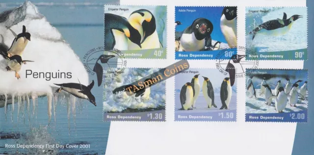 First Day Cover FDC 2001 Ross Dependency New Zealand Post Penguins