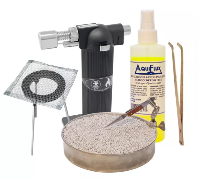 Jewelry-Making & Soldering Kit w/ Annealing Pan, Flux, Tripod, Torch & Tweezers