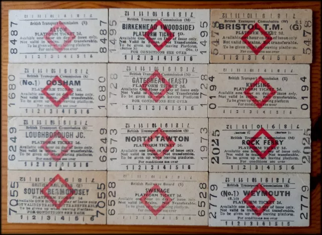 12 Br Red Diamond Platform Tickets (Lot 2)