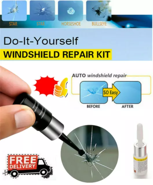 2 In 1 Windshield Repair Kit DIY Car Window glass Mobile Screen Repair Glue