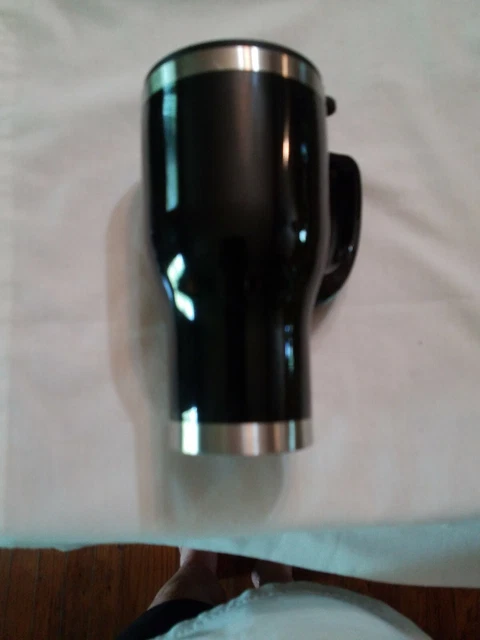 Sharper Image Stainless Steel Heated Travel Mug, 14 Oz, New With 12V Dc Apapter 5