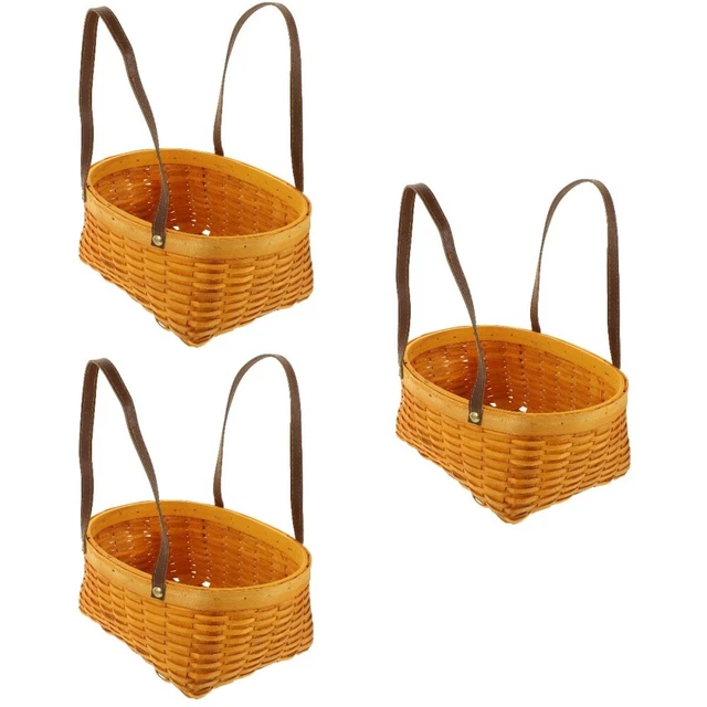 3x Maniglia Cesto Conservazione Cesto Raccolta Cesto Portatile per Picnic Casa
