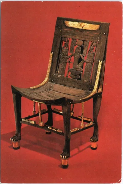 postcard Ceremonial Chair, Egyptian Dynasty, Reign of Tutankhamun