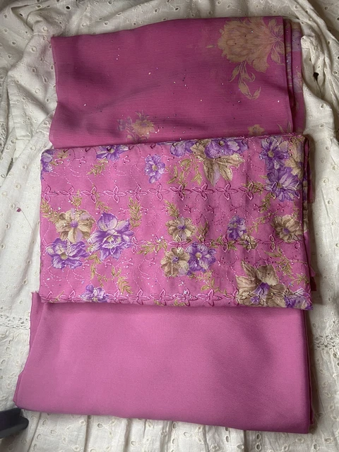 Tuta Salwar non cucita INDIAN BOLLYWOOD FESTA MATRIMONIO PAKISTANI ABBIGLIAMENTO DESIGNER SA