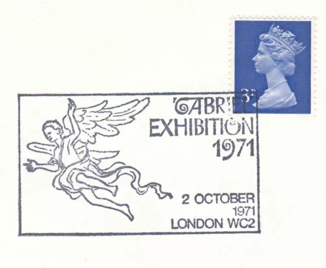 (108292) 3p Machin GB Used stamp Gabriel Expo [Faith Philately] 1971 ON PIECE