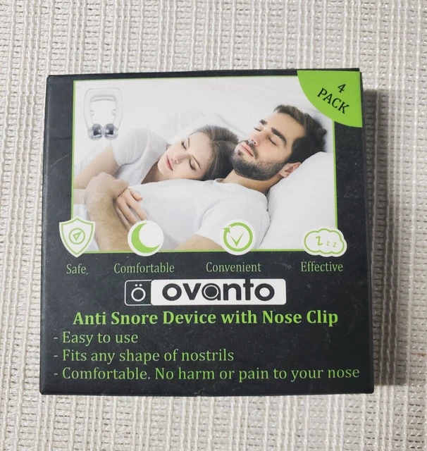 NUEVO* Dispositivo de solución antirronquidos Ovanto 4 tapones magnéticos reutilizables antirronquidos