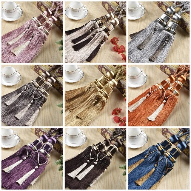 1 Pair Hanging Ball Tassel Curtain Holder for Bandage Drape Trim Tablecloth Home