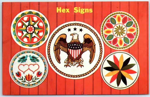 Postcard - Hex Signs - Greetings from the "Pennsylvania Dutch Country"