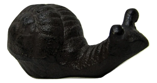 Fun Tiny Wee Miniature Rustic Primitive 2 1/2" Long Cast Iron Garden Snail Toy