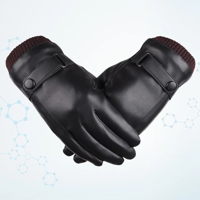 Guanti Di Pelle Guida Uomo Mancare Touch Screen Autunno Inverno