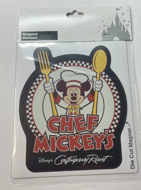 Disney World Contemporary Resort Chef Mickey's Large Die Cut Magnet New