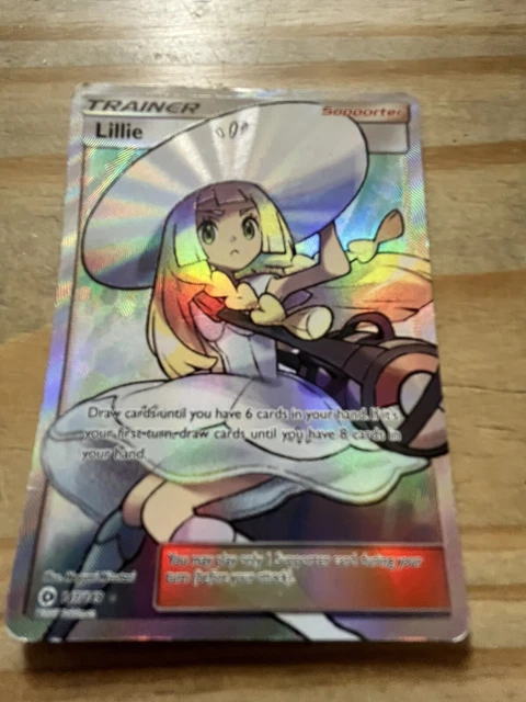 Pokemon Lillie 147/149 Sonne & Mond Basis Vollkunsttrainer fast neuwertig