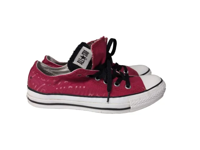 Converse Rare (Product) Red Shoes Chuck Taylor Aids Malaria Mens 6 Women's 8 Low