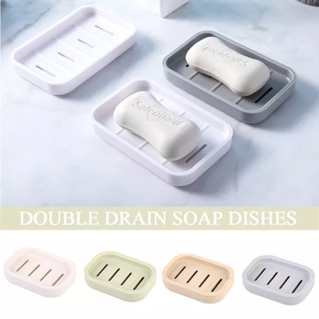 Macizo Dispensador Jabón Plato Soporte Contenedor Caja para Baño Viaje F <