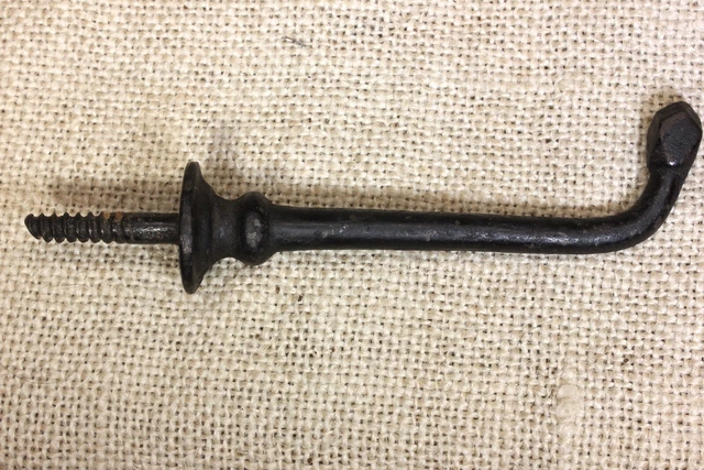Old Single Coat Screw In Hook Diamond Tip School Farmhouse Iron Vintage 1880’s