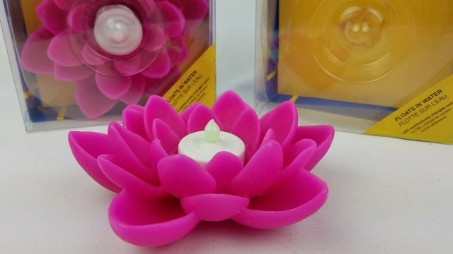 2 Outdoor Floating Color Changing Pool Garden Water Flower LED Lamp Lights