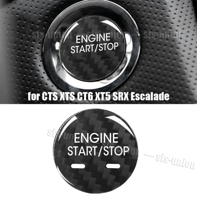 Cache Bouton Start Moteur Fibre De Carbone - Pour Personnaliser Votre Volant (diamètre 3.9cm)